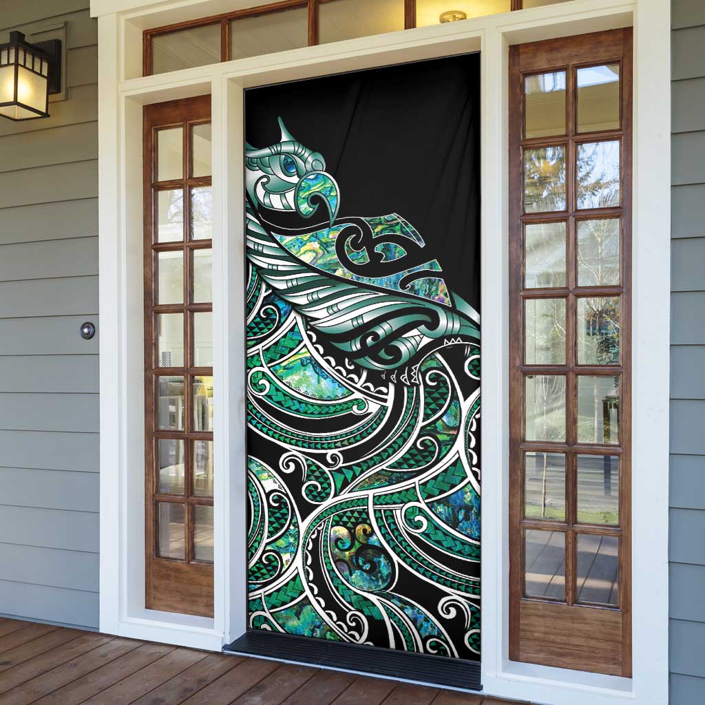 Maori Matariki - Manaia Door Cover Emerald Paua Shell
