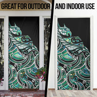 Maori Matariki - Manaia Door Cover Emerald Paua Shell