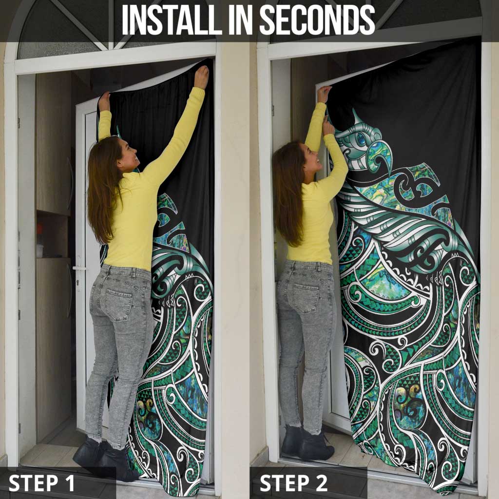 Maori Matariki - Manaia Door Cover Emerald Paua Shell