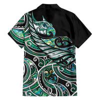 Maori Matariki - Manaia Family Matching Off Shoulder Short Dress and Hawaiian Shirt Emerald Paua Shell LT7 - Polynesian Pride