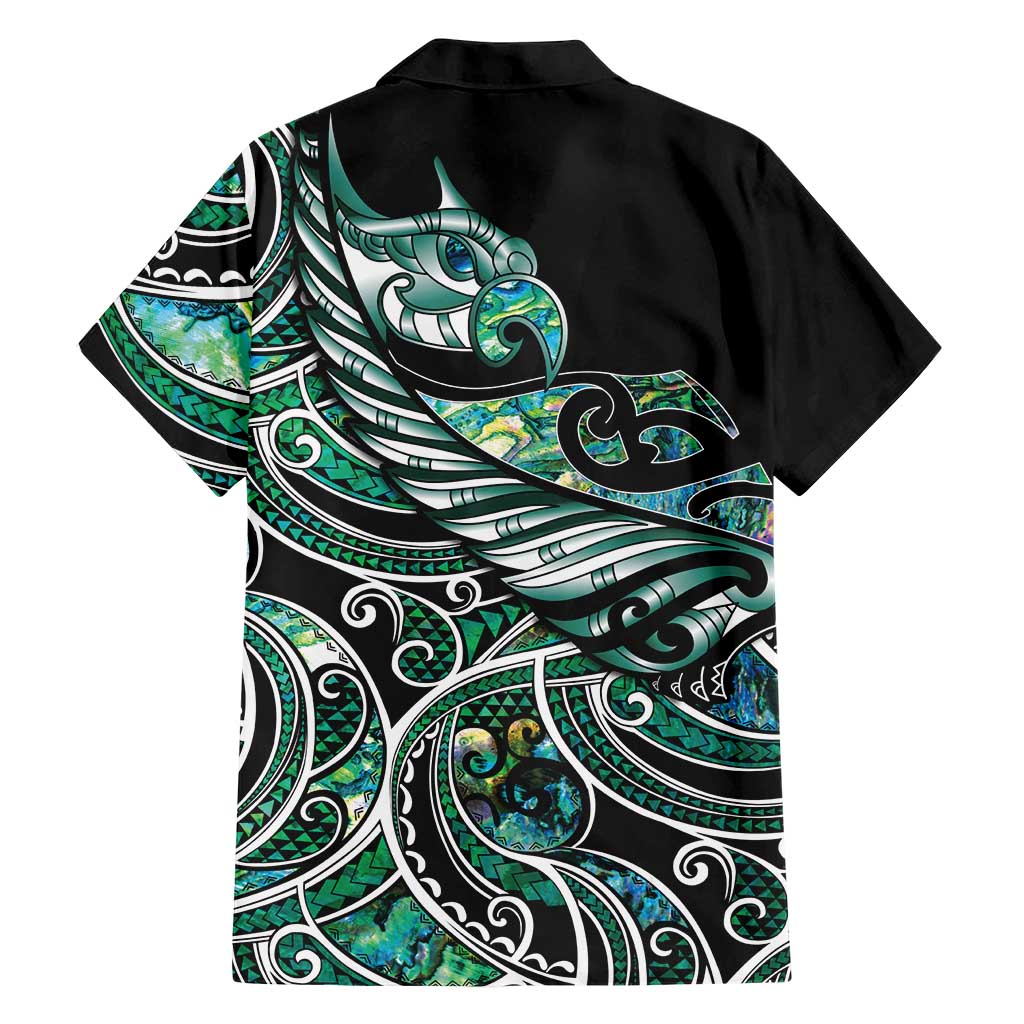 Maori Matariki - Manaia Family Matching Summer Maxi Dress and Hawaiian Shirt Emerald Paua Shell LT7 - Polynesian Pride