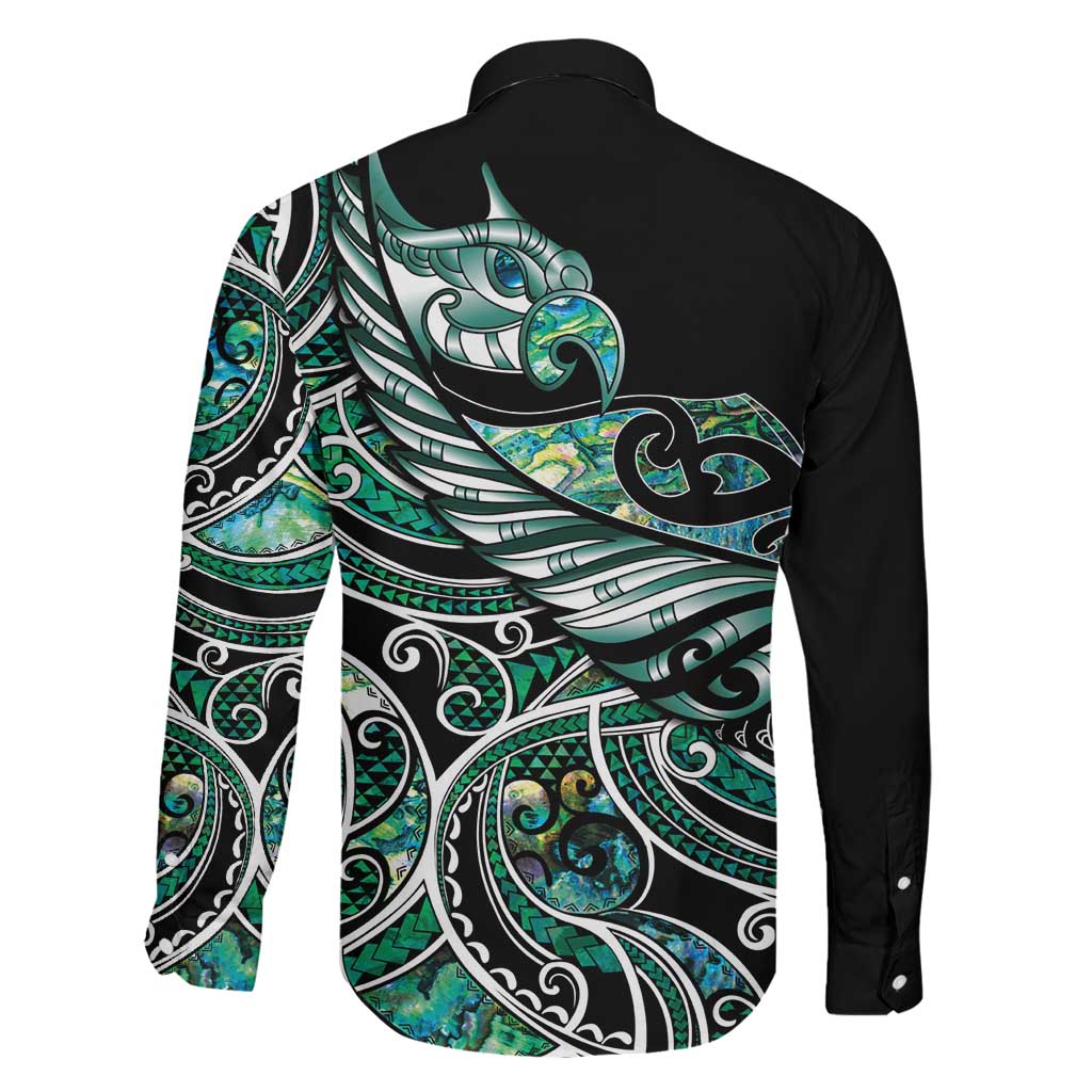 Maori Matariki - Manaia Family Matching Summer Maxi Dress and Hawaiian Shirt Emerald Paua Shell LT7 - Polynesian Pride