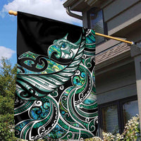 Maori Matariki - Manaia Garden Flag Emerald Paua Shell