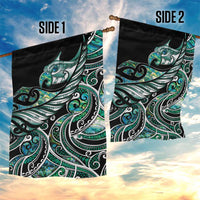 Maori Matariki - Manaia Garden Flag Emerald Paua Shell
