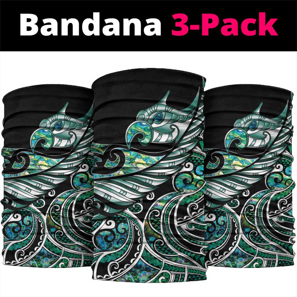 Maori Matariki - Manaia Neck Gaiter Emerald Paua Shell