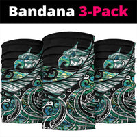 Maori Matariki - Manaia Neck Gaiter Emerald Paua Shell