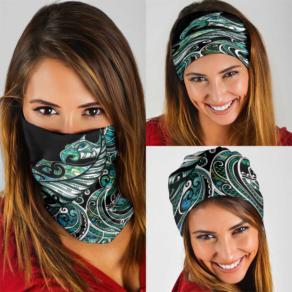 Maori Matariki - Manaia Neck Gaiter Emerald Paua Shell