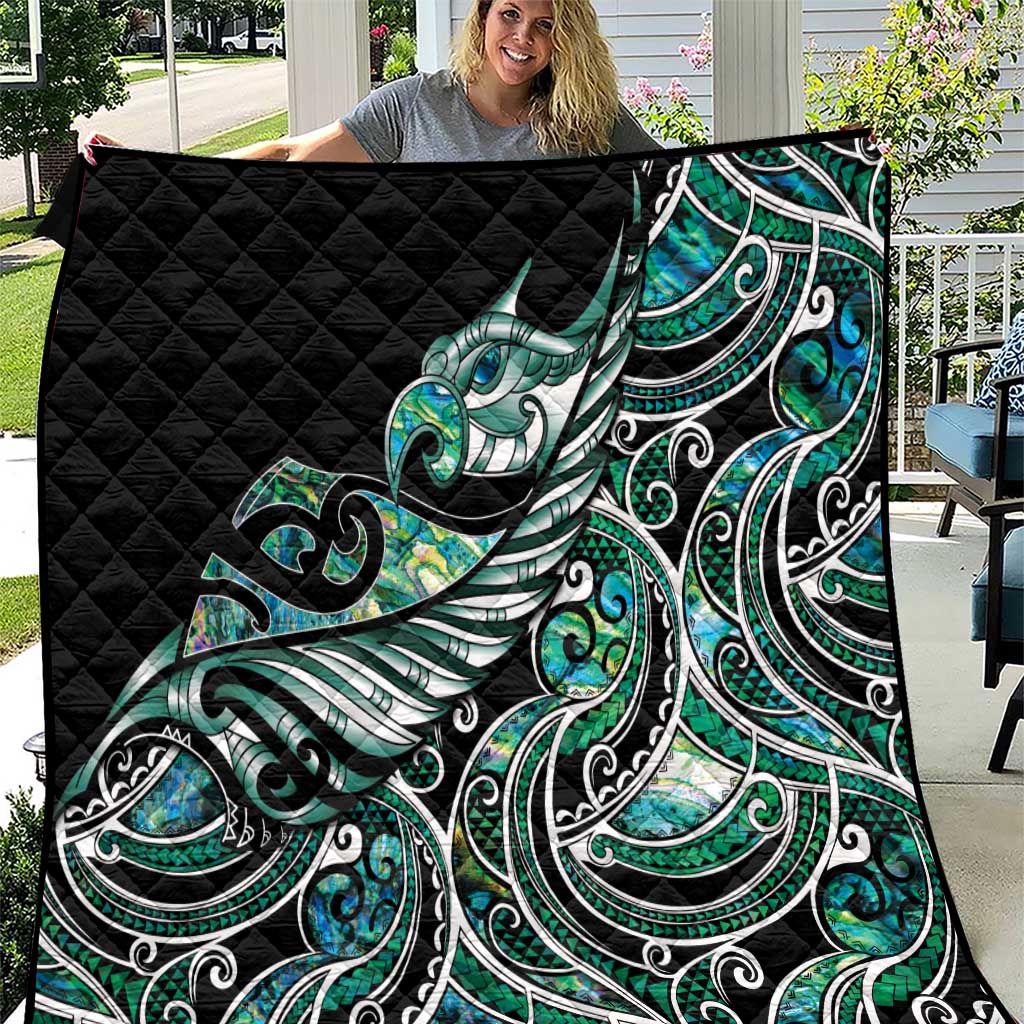 Maori Matariki - Manaia Quilt Emerald Paua Shell