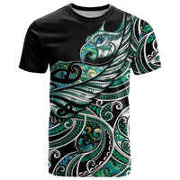Maori Matariki - Manaia T Shirt Emerald Paua Shell LT7 Green - Polynesian Pride