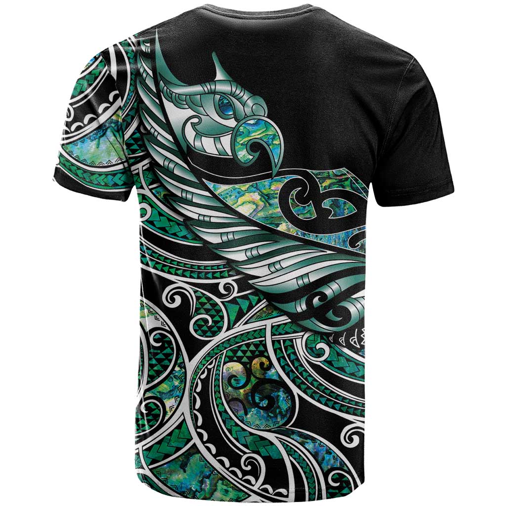 Maori Matariki - Manaia T Shirt Emerald Paua Shell LT7 - Polynesian Pride