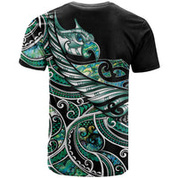 Maori Matariki - Manaia T Shirt Emerald Paua Shell LT7 - Polynesian Pride