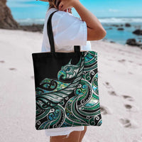 Maori Matariki - Manaia Tote Bag Emerald Paua Shell