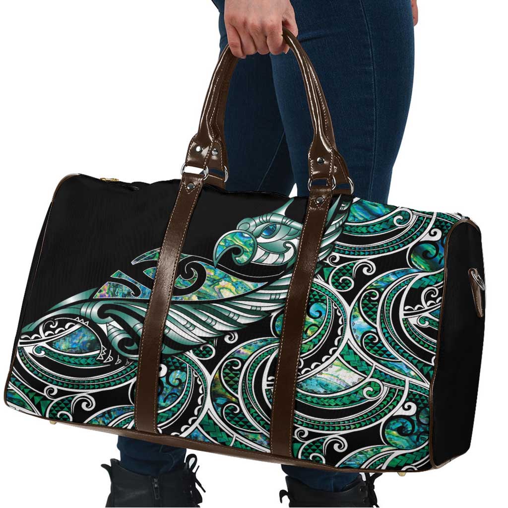 Maori Matariki - Manaia Travel Bag Emerald Paua Shell