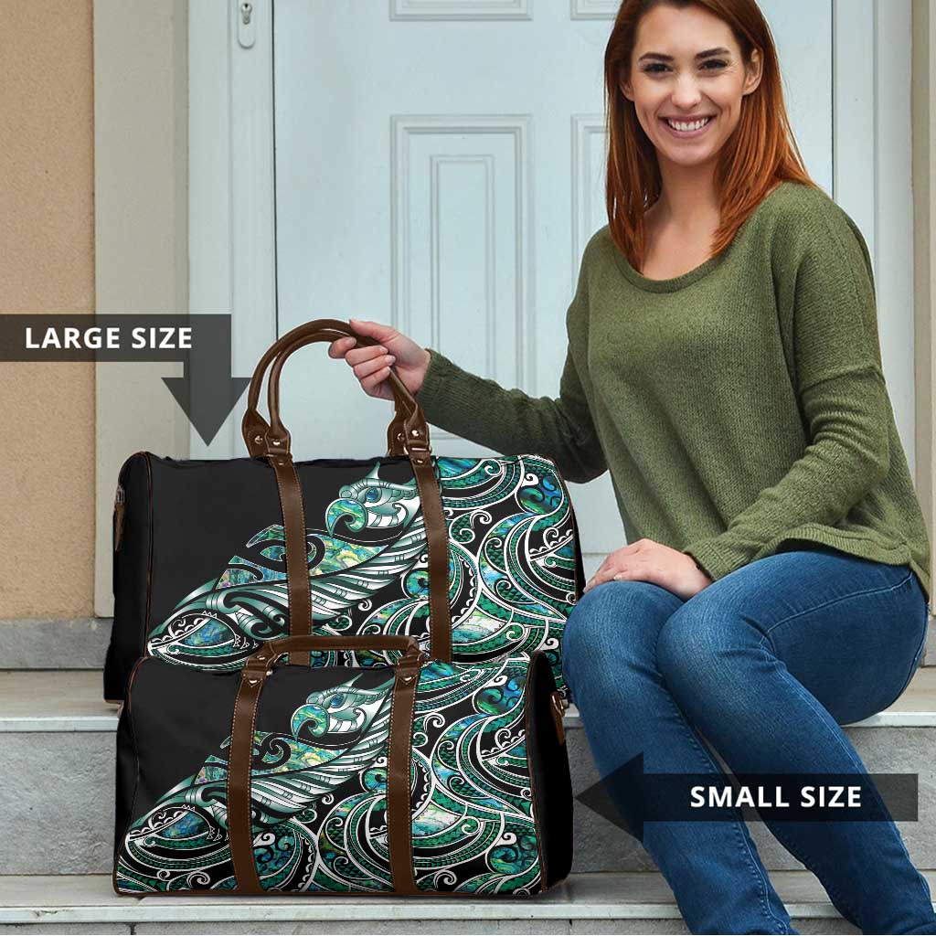 Maori Matariki - Manaia Travel Bag Emerald Paua Shell