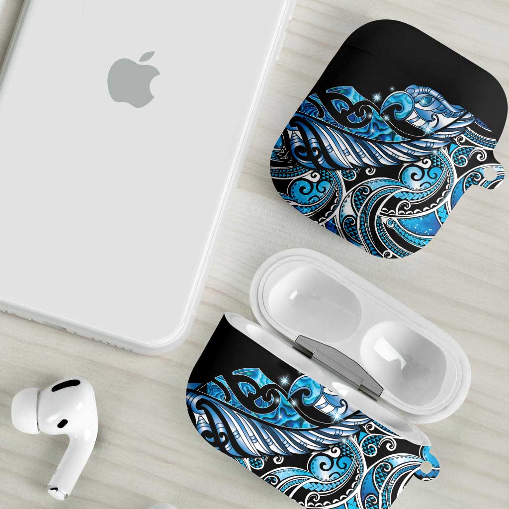 Maori Matariki - Manaia AirPods Case Galaxy Blue Paua Shell