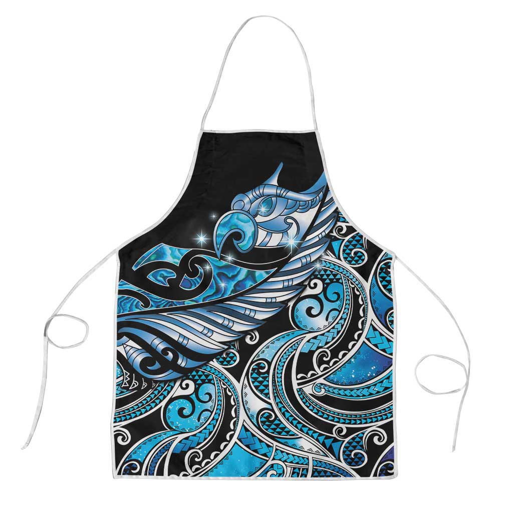 Maori Matariki - Manaia Apron Galaxy Blue Paua Shell