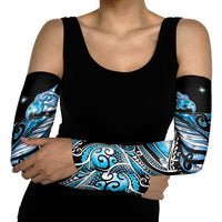 Maori Matariki - Manaia Arm Sleeves Galaxy Blue Paua Shell