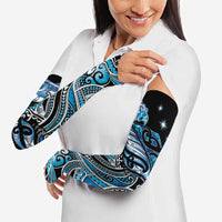 Maori Matariki - Manaia Arm Sleeves Galaxy Blue Paua Shell