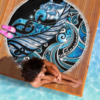 Maori Matariki - Manaia Beach Blanket Galaxy Blue Paua Shell