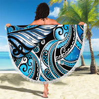 Maori Matariki - Manaia Beach Blanket Galaxy Blue Paua Shell