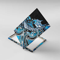 Maori Matariki - Manaia Canvas Wall Art Galaxy Blue Paua Shell