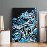 Maori Matariki - Manaia Canvas Wall Art Galaxy Blue Paua Shell
