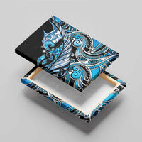 Maori Matariki - Manaia Canvas Wall Art Galaxy Blue Paua Shell