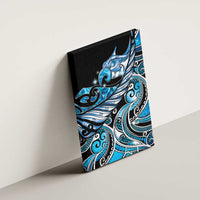 Maori Matariki - Manaia Canvas Wall Art Galaxy Blue Paua Shell