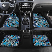 Maori Matariki - Manaia Car Mats Galaxy Blue Paua Shell