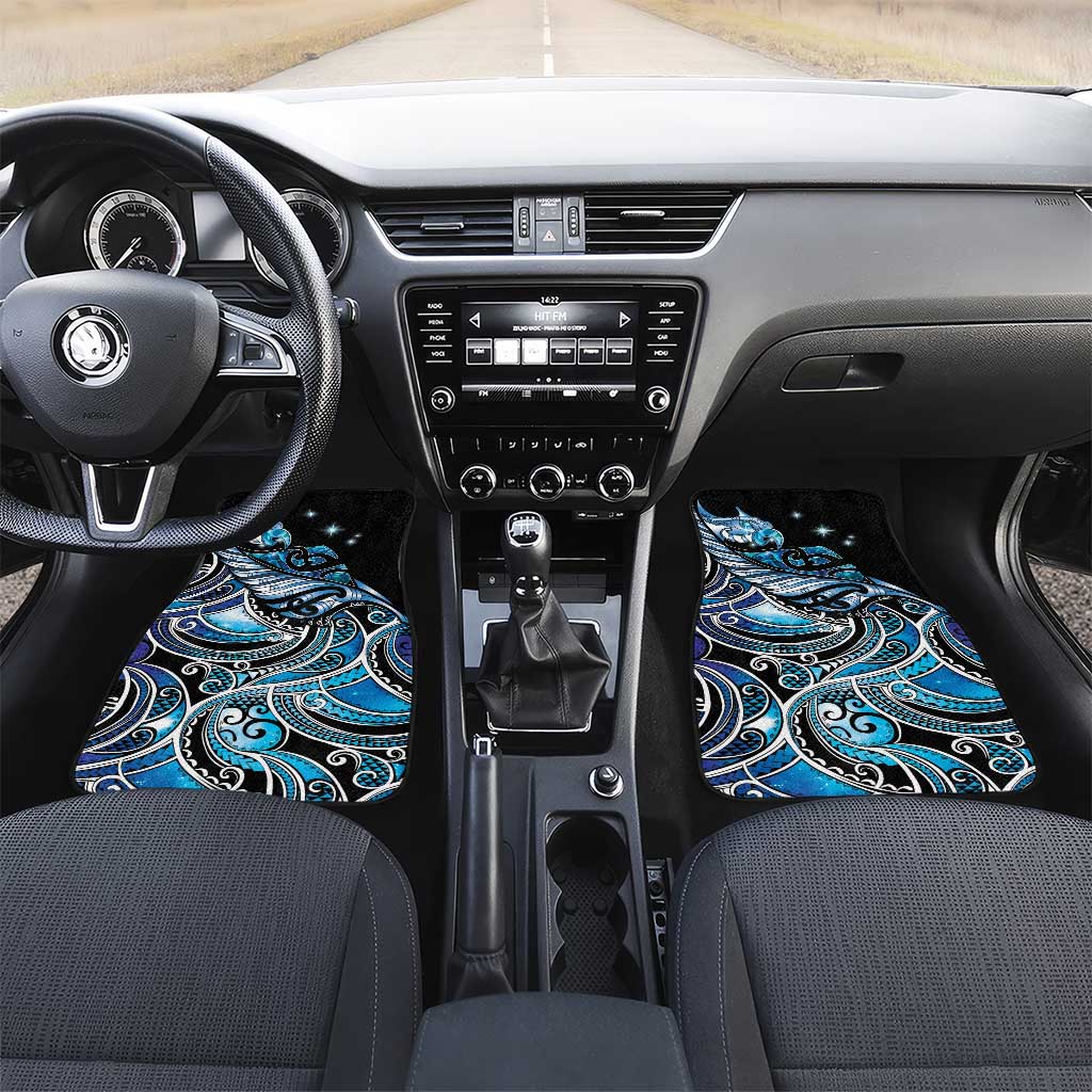 Maori Matariki - Manaia Car Mats Galaxy Blue Paua Shell