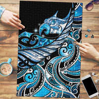 Maori Matariki - Manaia Puzzle Galaxy Blue Paua Shell