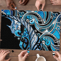 Maori Matariki - Manaia Puzzle Galaxy Blue Paua Shell