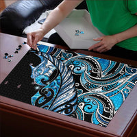 Maori Matariki - Manaia Puzzle Galaxy Blue Paua Shell