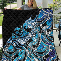 Maori Matariki - Manaia Quilt Galaxy Blue Paua Shell