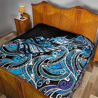 Maori Matariki - Manaia Quilt Galaxy Blue Paua Shell