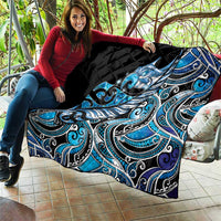 Maori Matariki - Manaia Quilt Galaxy Blue Paua Shell