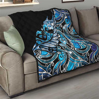 Maori Matariki - Manaia Quilt Galaxy Blue Paua Shell