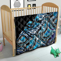Maori Matariki - Manaia Quilt Galaxy Blue Paua Shell