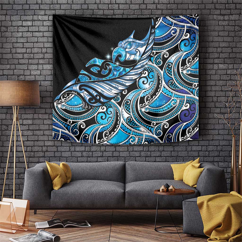 Maori Matariki - Manaia Tapestry Galaxy Blue Paua Shell
