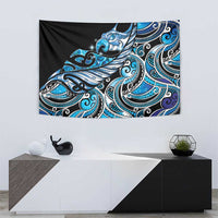 Maori Matariki - Manaia Tapestry Galaxy Blue Paua Shell