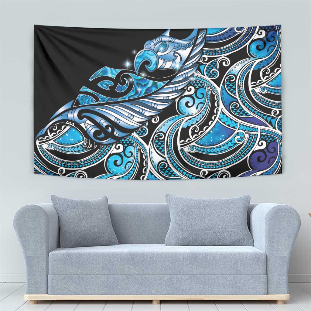 Maori Matariki - Manaia Tapestry Galaxy Blue Paua Shell