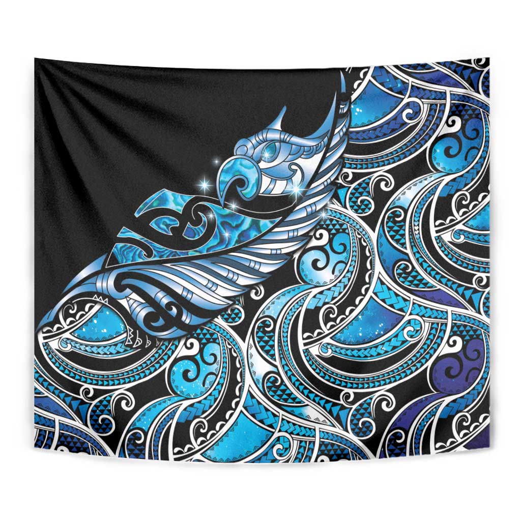 Maori Matariki - Manaia Tapestry Galaxy Blue Paua Shell