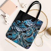 Maori Matariki - Manaia Tote Bag Galaxy Blue Paua Shell