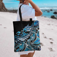 Maori Matariki - Manaia Tote Bag Galaxy Blue Paua Shell