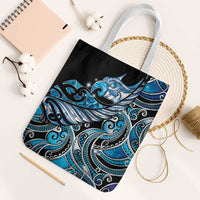 Maori Matariki - Manaia Tote Bag Galaxy Blue Paua Shell