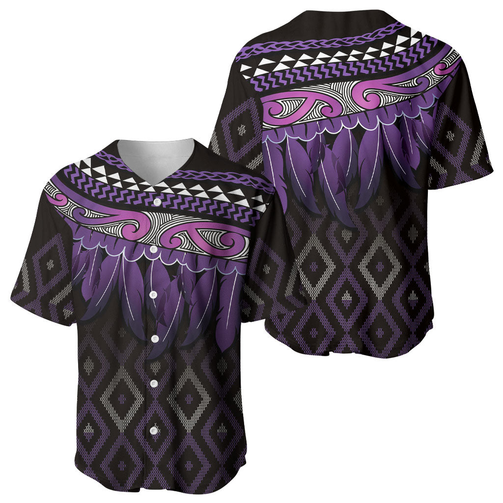 Aotearoa Maori Ngati Porou Iwi Baseball Jersey Korowai Tukutuku Kaokao Motifs LT7 - Polynesian Pride