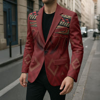 Aotearoa Maori Waikato Tainui Iwi Blazer Korowai Tukutuku Kaokao Motifs LT7 - Polynesian Pride