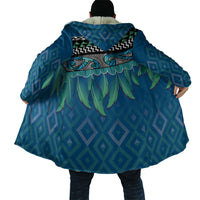 Aotearoa Maori Ngati Kahungunu Iwi Paua Blue Cloak Korowai Tukutuku Kaokao Motifs LT7 - Polynesian Pride
