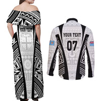 personalised-fiji-rugby-couples-matching-off-shoulder-maxi-dress-and-long-sleeve-button-shirts-2023-world-cup-history-makers-white-ver