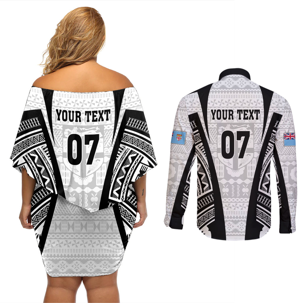 personalised-fiji-rugby-couples-matching-off-shoulder-short-dress-and-long-sleeve-button-shirts-2023-world-cup-history-makers-white-ver